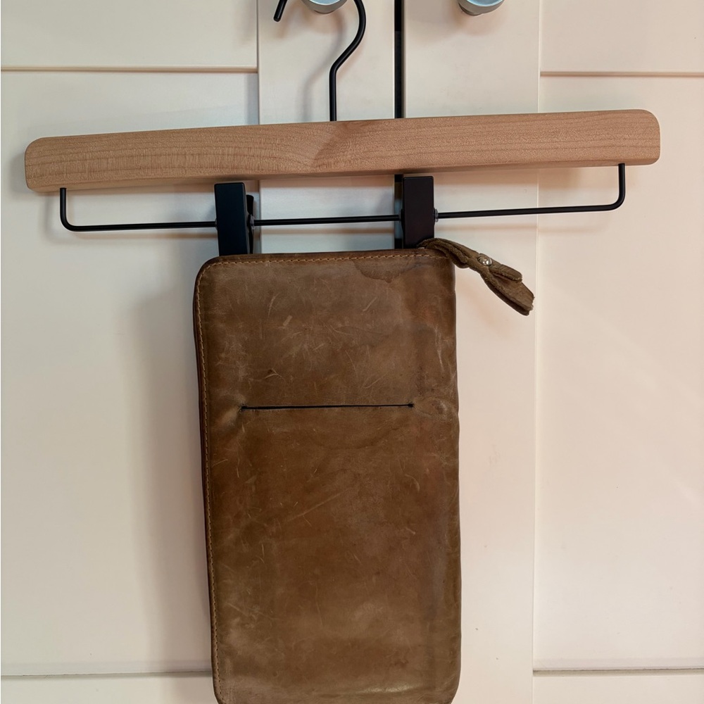 Clarify Tan Leather Passport Wallet / Clutch